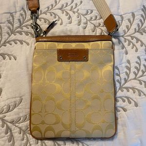 Coach yellow cross body bag